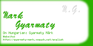 mark gyarmaty business card
